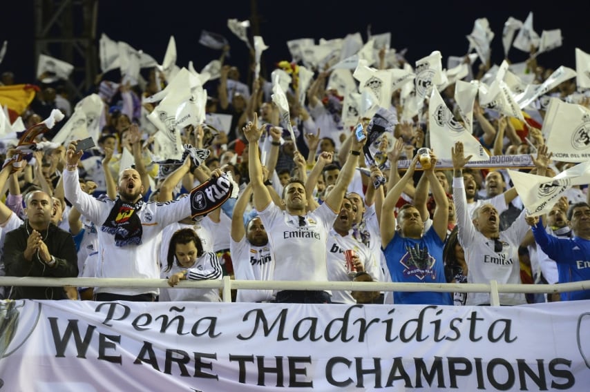 I fans del Real Madrid al Mestalla