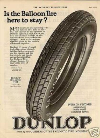 Il comfort nei veicoli su strada fu raggiunto solo nel 1862 con i primi pneumatici inventati da John Dunlop.