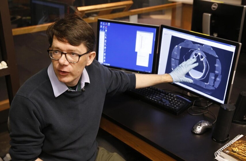 Prima di essere aperto, il sarcofago è stato sottoposto a tomografia computerizzata per analizzarne il contenuto.