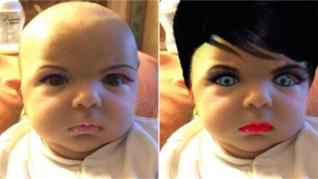 Ha solo 7 settimane ed è stato "truccato" in questo modo