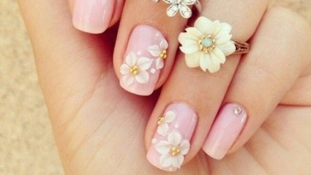 Unghie a fiori per la primavera 2015