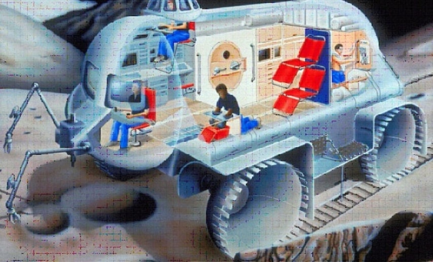 Questo è il concept di base semovente utilizzabile per le lunghe esplorazioni, funzione attualmente performata grazie alla cupola della Stazione Spaziale Internazionale. FONTE: NASA