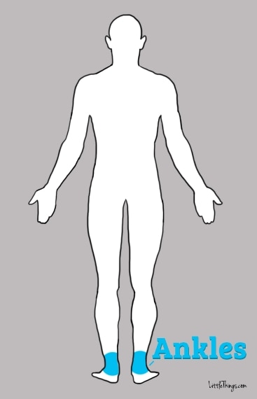 Se ti fanno male le caviglie è probabile che tu abbia qualche difficoltà a prendere dalla vita il piacere che ti serve per stare bene. Concediti il piacere, senza remore e vedrai che le tue caviglie staranno benissimo.