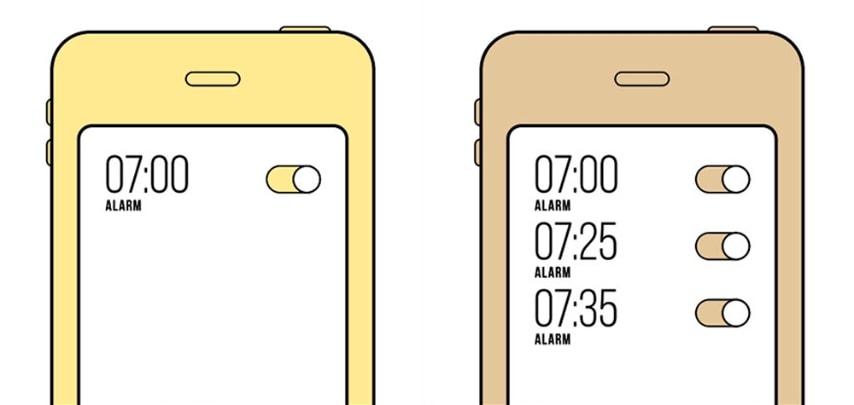 C'è chi ha bisogno di una solo allarme la mattina e chi invece necessita di una continua ripetizione