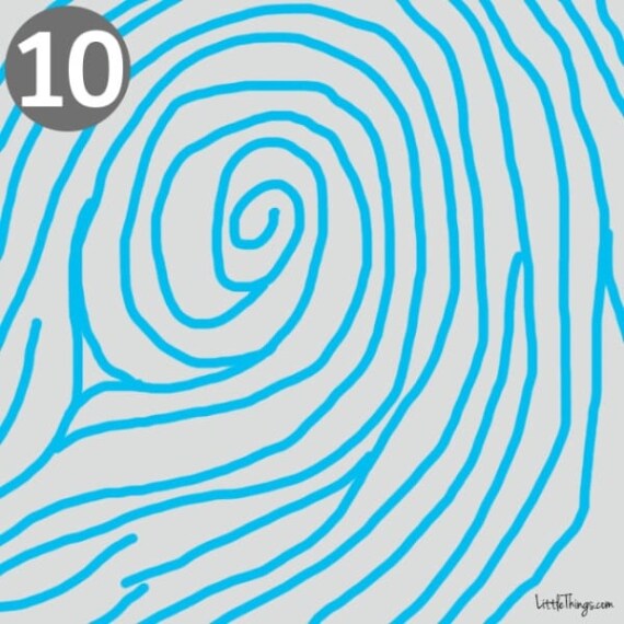 L'impronta occhio di pavone è tipica delle persone passionali e appassionate, dal temperamento artistico e dalla personalità attraente. Sono persone fuori dall'ordinario che amano l'avventura.