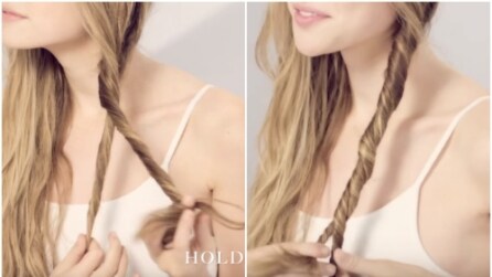 Arrotola i capelli facendo dei torciglioni: l'effetto finale è stupendo