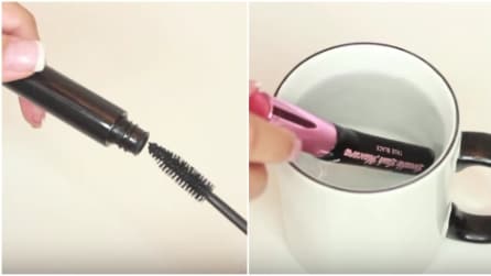 Mette il mascara in una tazza con acqua bollente: il trucco da provare