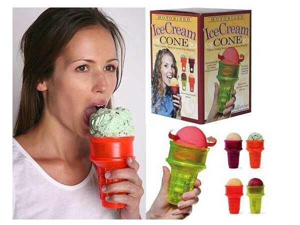 Consente di leccare il cono senza doverlo ruotare con la mano