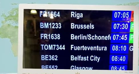Per poi ritornare a Londra, sempre in aereo