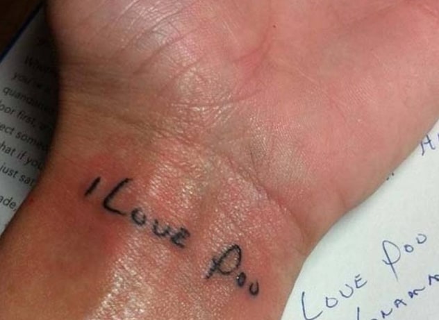 La "Y" di you non venuta troppo bene