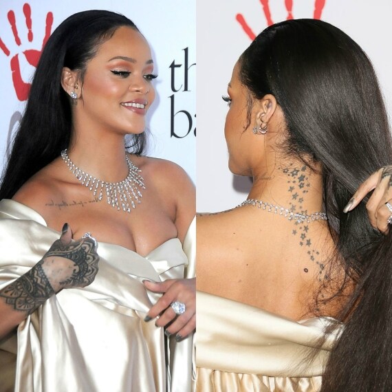 Dalla famosissima scia di stelle dietro il collo che ha scandito l'evolversi della sua carriera, al simbolo tipico della cultura Maori che indica forza e amore.