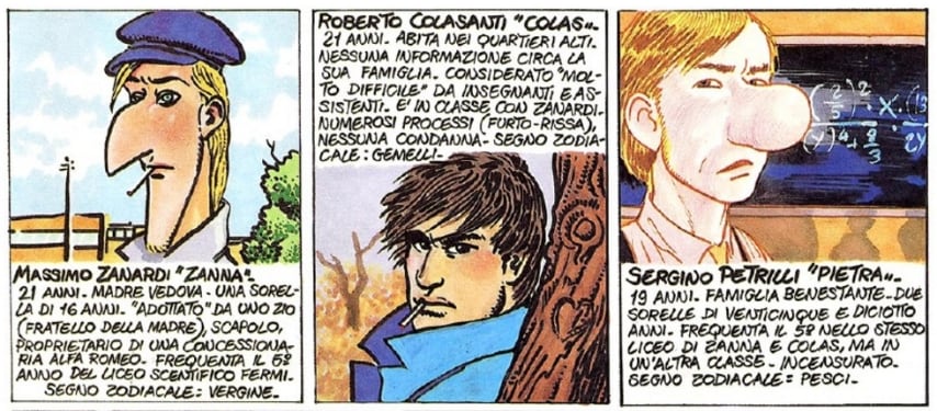 da "Lupi", gli unici cenni biografici sui tre protagonisti delle storie di Zanardi