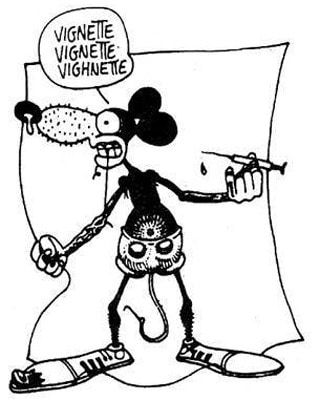 da "Storie brevi", Topolino/Paz illustra il mestiere in pochi tratti e tre parole.