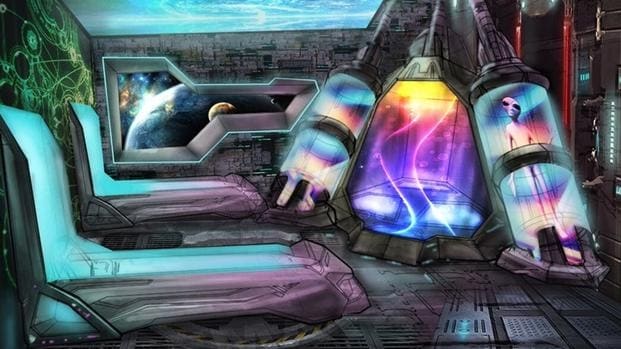 Il paese delle meraviglie acquatico sarà composto da due grandi sezioni a forma di disco volante, uno sopra e uno sotto l'acqua, collegate da ponti e scale che sembrano creare una città aliena.