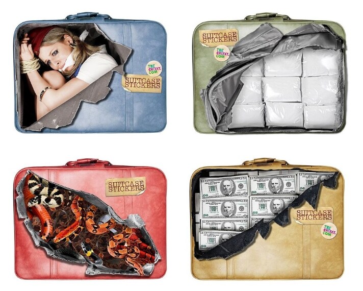 Questi adesivi renderanno il vostro bagaglio unico e divertente, a prova di arresto.