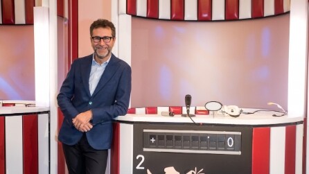 Le foto della conferenza stampa di Rischiatutto