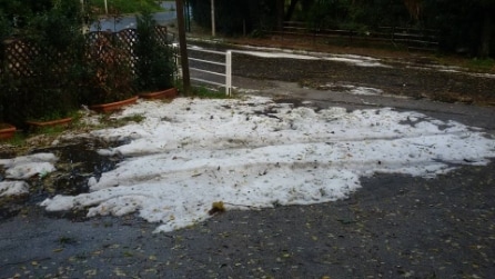 Napoli, prime nevicate stagionali in provincia: Somma Vesuviana imbiancata