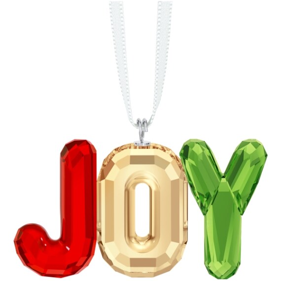 Christmas Joy Ornament in cristallo Swarovski e metallo rodiato, 39 euro
