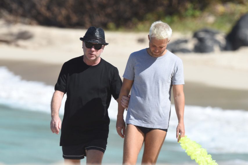 Domenico Dolce con un amico a Saint Barth