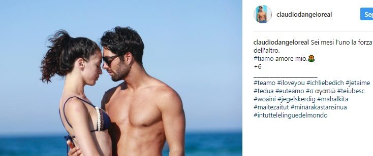 D'Angelo rivolge alla fidanzata una dedica romantica: "Sei mesi l'uno la forza dell'altro. Ti amo amore mio".