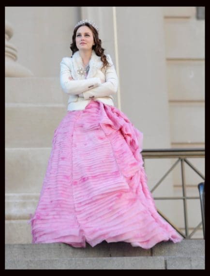 Blair sul set di "Gossip Girl"