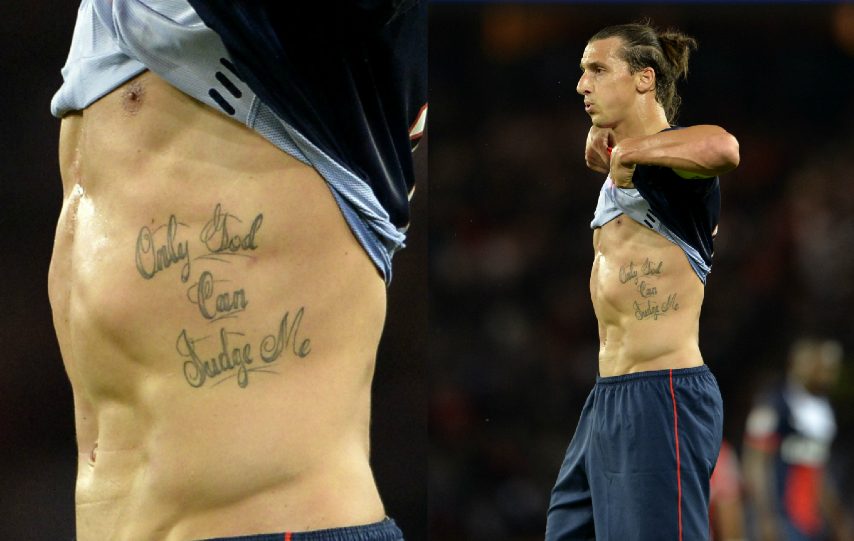 Il messaggio tatuato da zlatan Ibrahimovic