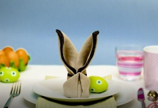 Tovagliolo a forma di coniglietto