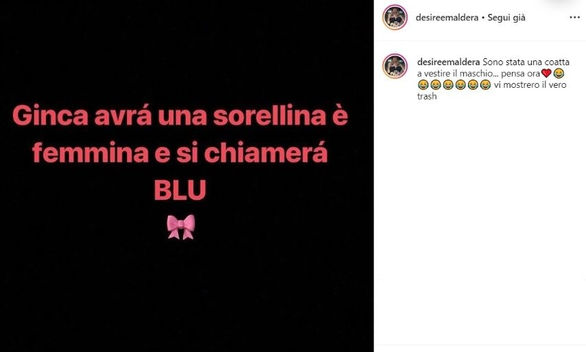 La secondogenita si chiamerà Blu