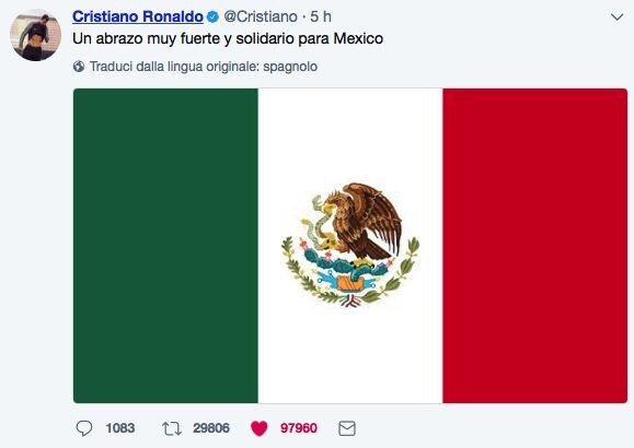 Il profilo Twitter di Cristiano Ronaldo, fuoriclasse portoghese del Real Madrid.