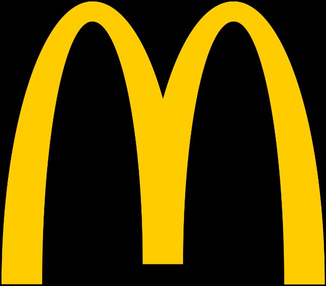 Il fast food più diffuso al mondo è nato nel 1940 con il nome "McDonald's Famous Barbeque" ed il logo richiamava il marchio con due strisce parallele in corrispondenza di "famous". Nel 1948, la società fu rinominata "McDonald's Famous Hamburgers" e da allora la forma del logo è cambiata continuamente fino a quando nel 1960 nacquero gli "archi d'oro" per opera di Stanley Meston