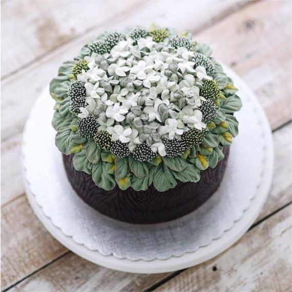 Una strepitosa torta che ricorda un vasetto con piantina. Fonte: https://www.instagram.com/ivenoven/