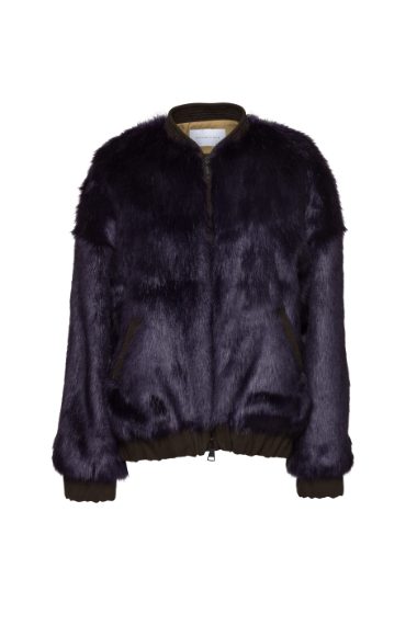 Il bomber furry in versione black