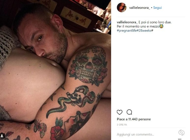 Mancano circa tre mesi al termine della gravidanza.