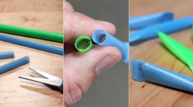 Straws also make great containers to store individual portions of any kinds of powders.