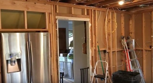 the old kitchen at the beginning of the work.