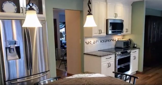 The new design gives the kitchen a renovated look.