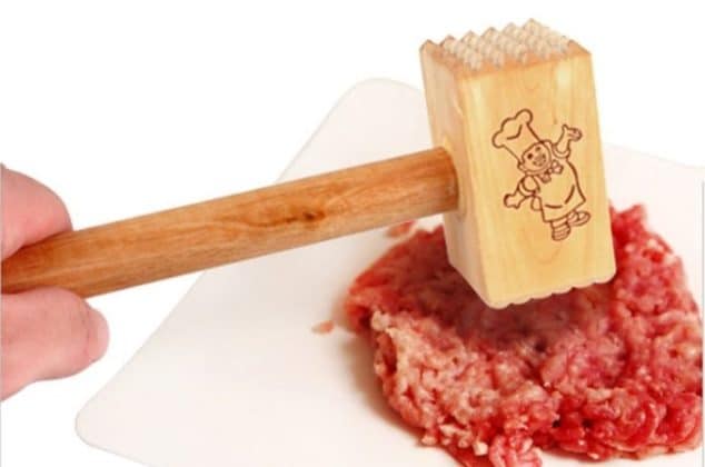 Pounding meat with a wood or steel mallet is a surprisingly effective way to tenderize it.