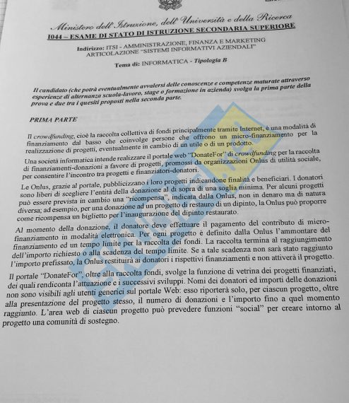 ITSI: Amministrazione, finanza e marketing.