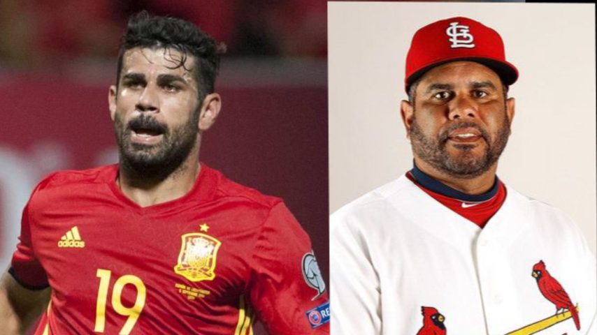Diego Costa, attaccante della Spagna, è molto simile a Josè Oquendo, giocatore di baseball statunitense.
