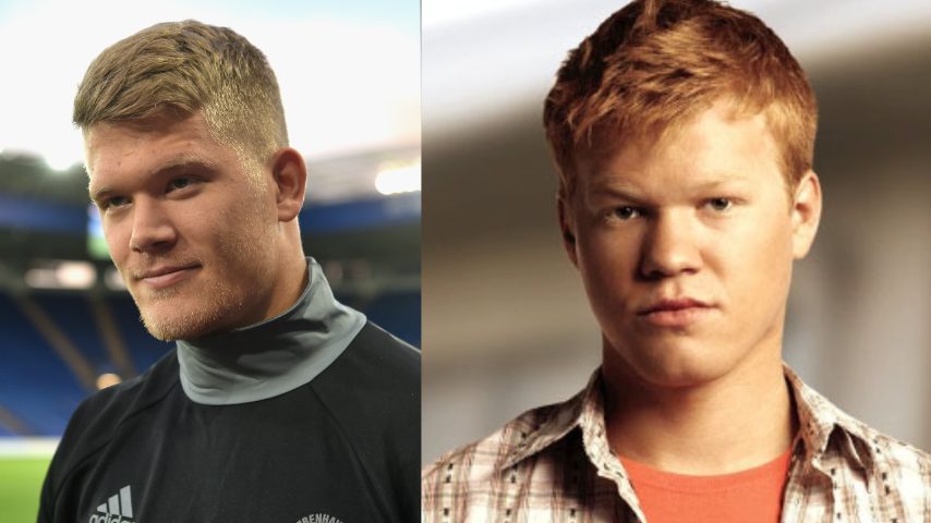 Andreas Cornelius, attaccante della Danimarca mostra una certa somiglianza con Jesse Plemons, attore presente in serie tv di culto come Breaking Bad e Fargo.