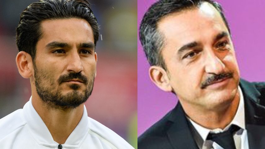 Ilkay Gundogan, centrocampista della Germania è facilmente accostabile col presentatore tv Nicola Savino.