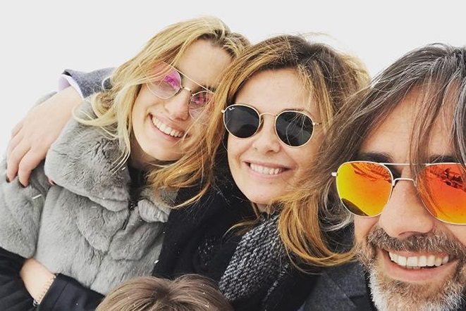 Con Diletta Laurini, la figlia che lui ha avuto dal matrimonio con Chiara Palmieri