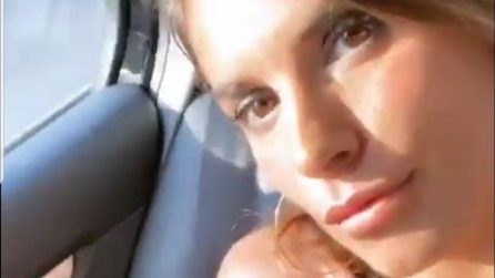 Elisabetta Canalis, look sexy per il Daily Front Row