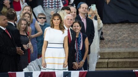 Il look di Melania Trump all'Indipendence Day 2019