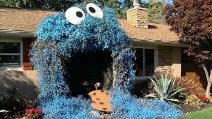 La decorazione per Hallowen è bellissima: questa donna veste la casa come Cookie Monster