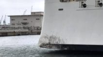 Nave da crociera impatta conto la banchina in fase di attracco