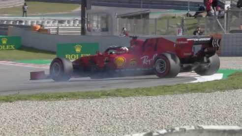 Test F1 a Barcellona, le foto di Vettel nel secondo giorno di prove