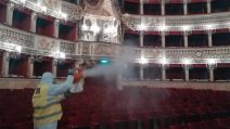 Teatro San Carlo sanificato contro Coronavirus