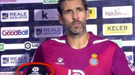 Diego Lopez parla a fine partita: il microfono dell'intervista non passa inosservato