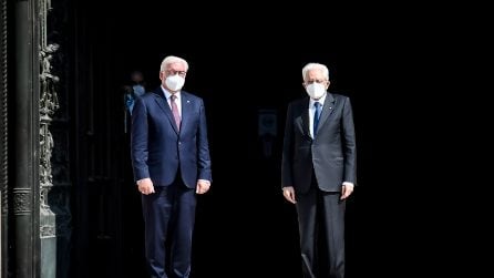 Mattarella a Milano con il presidente tedesco Steinmeier: dal Duomo all'Hangar Bicocca